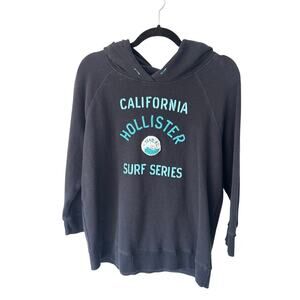 Hollister Retro California Surf Series Black Hoodie Large